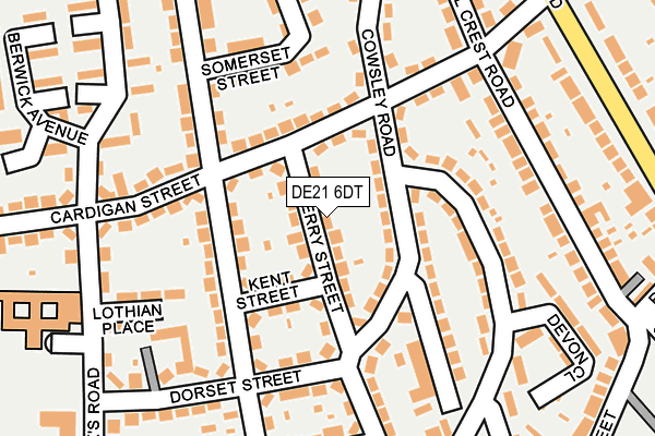 DE21 6DT map - OS OpenMap – Local (Ordnance Survey)