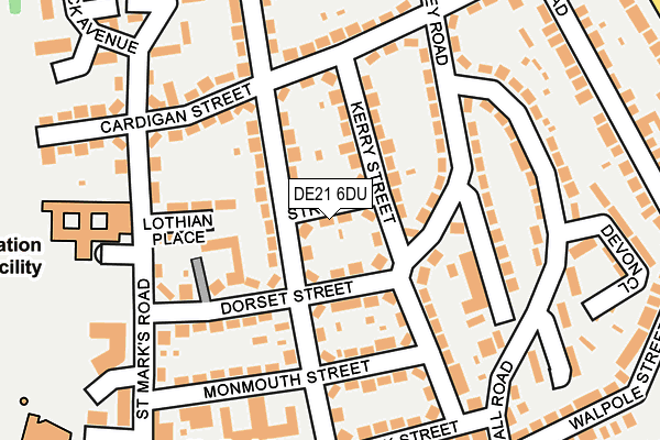 DE21 6DU map - OS OpenMap – Local (Ordnance Survey)