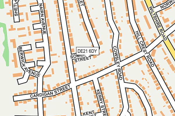 DE21 6DY map - OS OpenMap – Local (Ordnance Survey)
