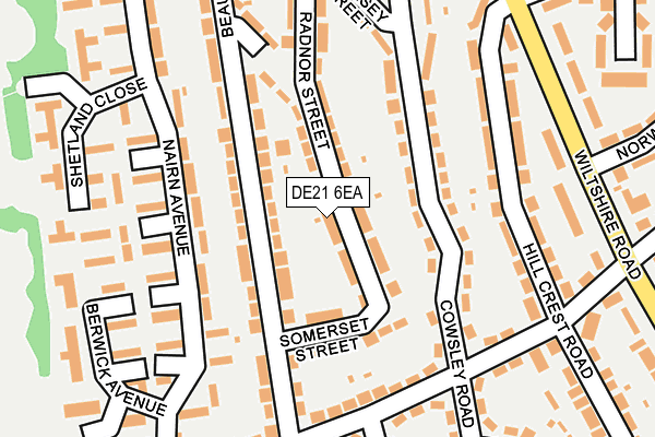 DE21 6EA map - OS OpenMap – Local (Ordnance Survey)