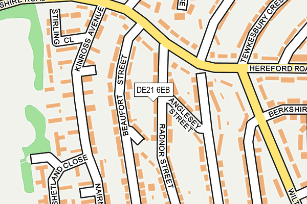 DE21 6EB map - OS OpenMap – Local (Ordnance Survey)