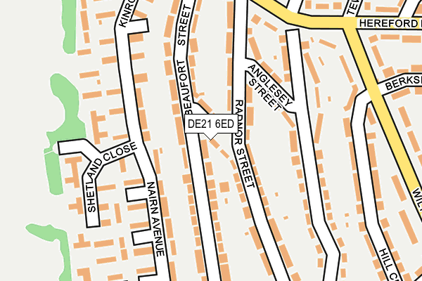 DE21 6ED map - OS OpenMap – Local (Ordnance Survey)