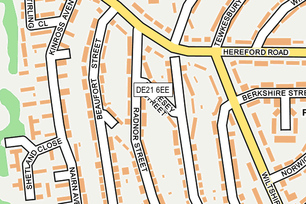 DE21 6EE map - OS OpenMap – Local (Ordnance Survey)