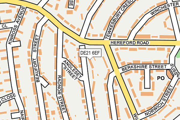 DE21 6EF map - OS OpenMap – Local (Ordnance Survey)