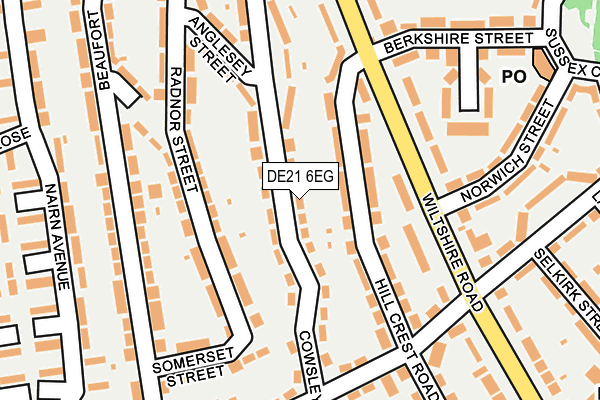 DE21 6EG map - OS OpenMap – Local (Ordnance Survey)