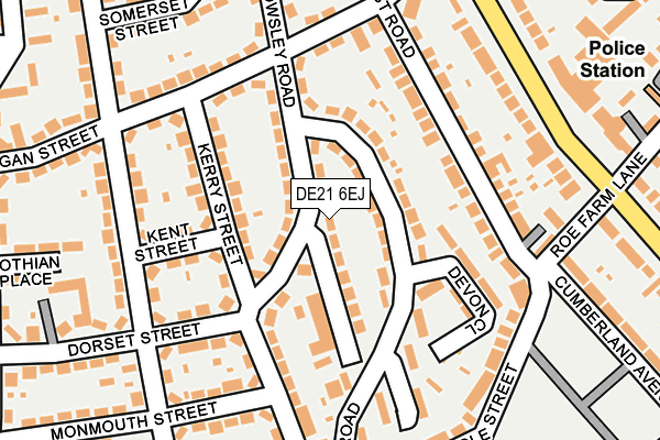 DE21 6EJ map - OS OpenMap – Local (Ordnance Survey)