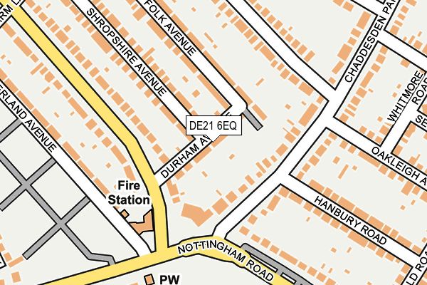 DE21 6EQ map - OS OpenMap – Local (Ordnance Survey)