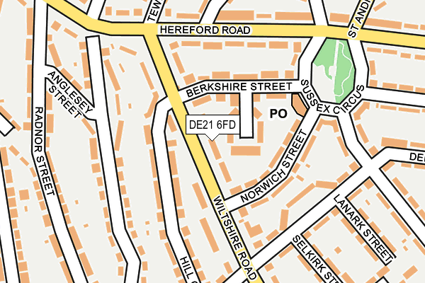 DE21 6FD map - OS OpenMap – Local (Ordnance Survey)