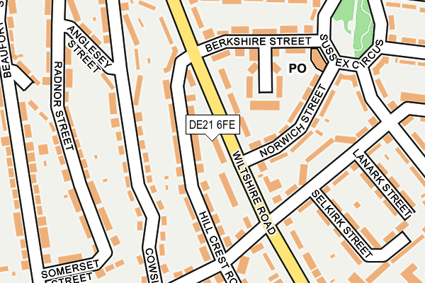 DE21 6FE map - OS OpenMap – Local (Ordnance Survey)
