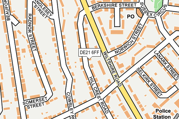 DE21 6FF map - OS OpenMap – Local (Ordnance Survey)