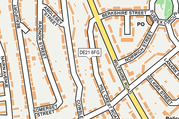 DE21 6FG map - OS OpenMap – Local (Ordnance Survey)