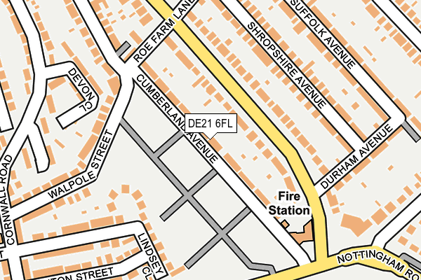 DE21 6FL map - OS OpenMap – Local (Ordnance Survey)