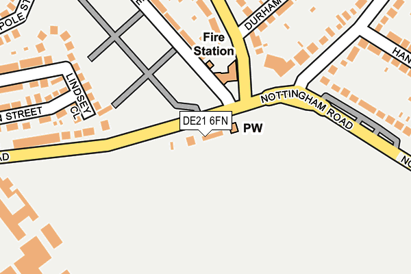 DE21 6FN map - OS OpenMap – Local (Ordnance Survey)