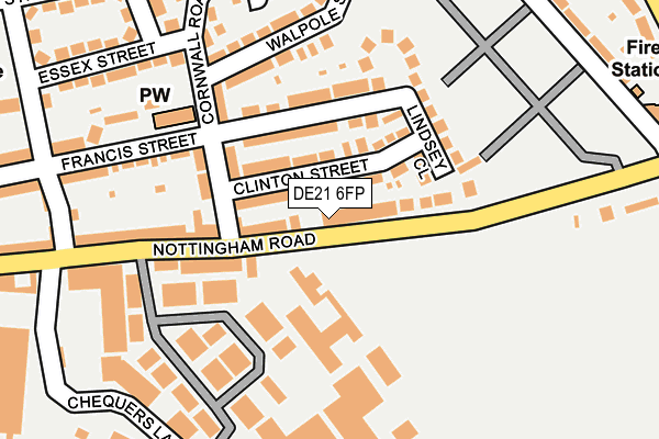 DE21 6FP map - OS OpenMap – Local (Ordnance Survey)