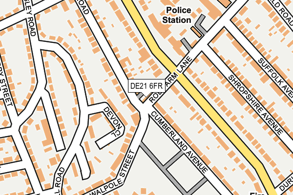 DE21 6FR map - OS OpenMap – Local (Ordnance Survey)