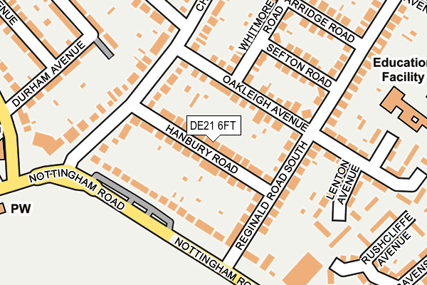 DE21 6FT map - OS OpenMap – Local (Ordnance Survey)