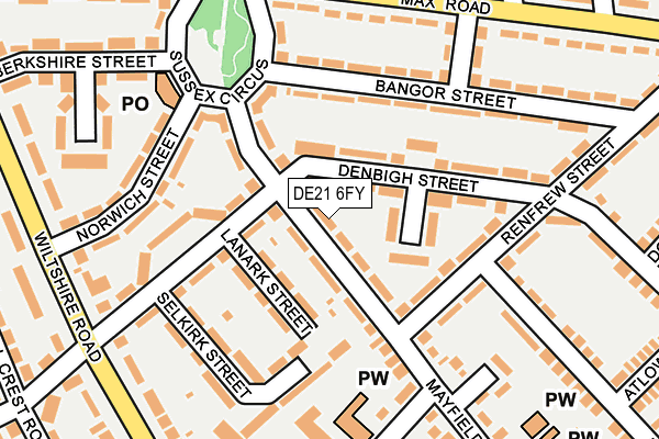 DE21 6FY map - OS OpenMap – Local (Ordnance Survey)