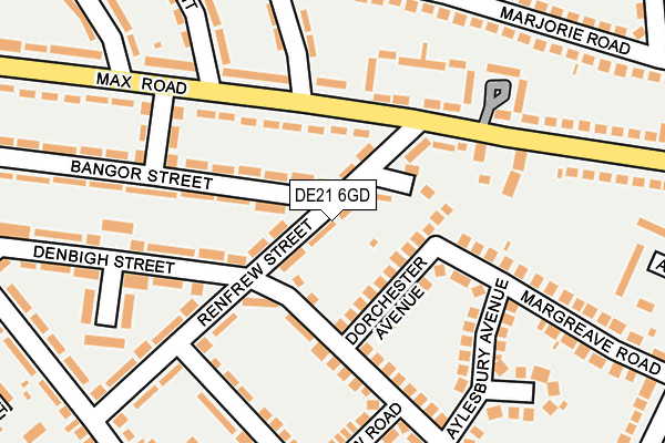 DE21 6GD map - OS OpenMap – Local (Ordnance Survey)