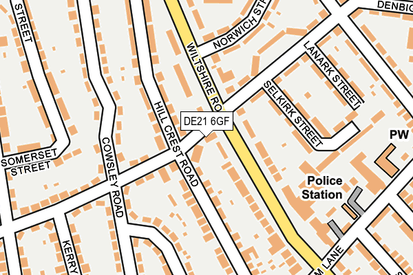 DE21 6GF map - OS OpenMap – Local (Ordnance Survey)