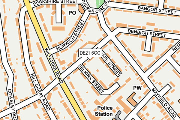 DE21 6GG map - OS OpenMap – Local (Ordnance Survey)