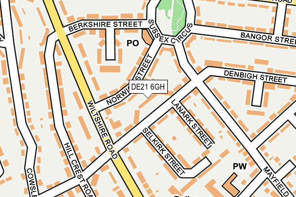 DE21 6GH map - OS OpenMap – Local (Ordnance Survey)