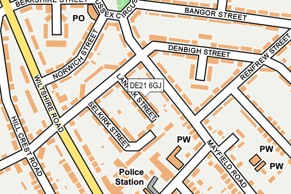 DE21 6GJ map - OS OpenMap – Local (Ordnance Survey)