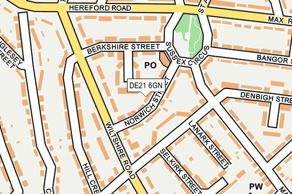 DE21 6GN map - OS OpenMap – Local (Ordnance Survey)