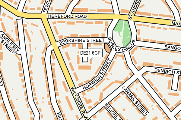 DE21 6GP map - OS OpenMap – Local (Ordnance Survey)