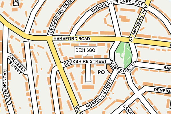 DE21 6GQ map - OS OpenMap – Local (Ordnance Survey)