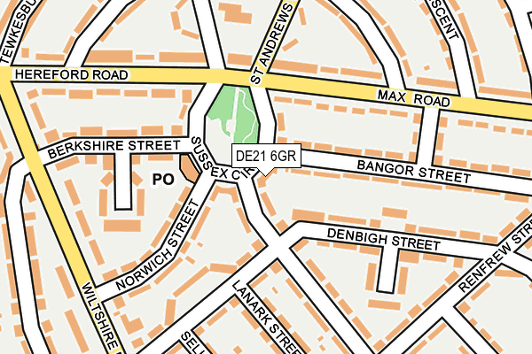 DE21 6GR map - OS OpenMap – Local (Ordnance Survey)