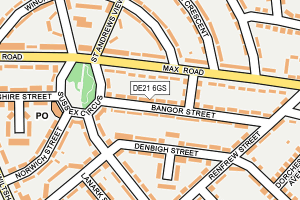 DE21 6GS map - OS OpenMap – Local (Ordnance Survey)