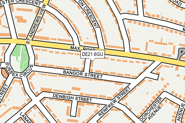 DE21 6GU map - OS OpenMap – Local (Ordnance Survey)