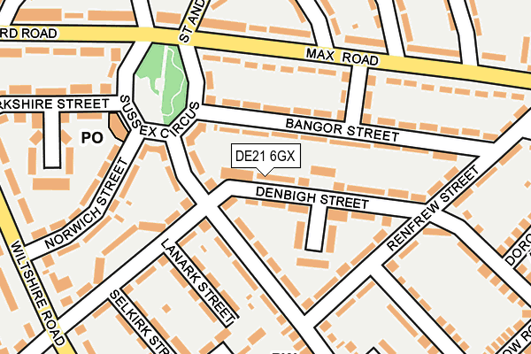 DE21 6GX map - OS OpenMap – Local (Ordnance Survey)