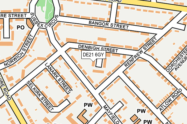 DE21 6GY map - OS OpenMap – Local (Ordnance Survey)