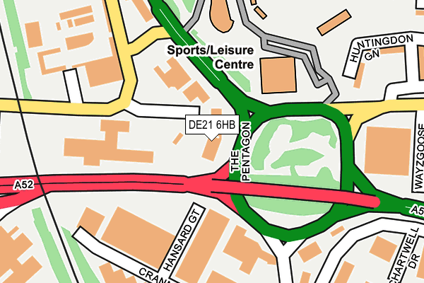 DE21 6HB map - OS OpenMap – Local (Ordnance Survey)