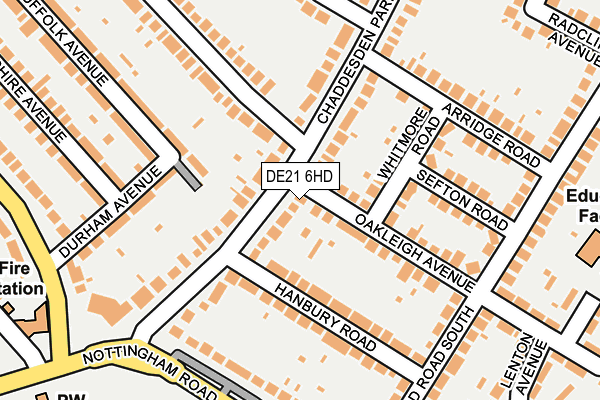 DE21 6HD map - OS OpenMap – Local (Ordnance Survey)