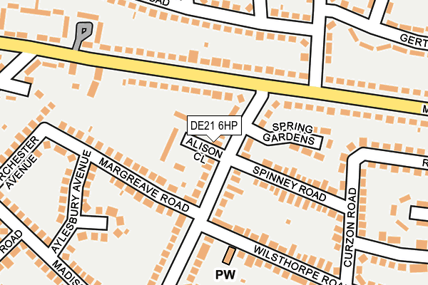 DE21 6HP map - OS OpenMap – Local (Ordnance Survey)