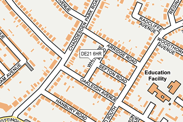 DE21 6HR map - OS OpenMap – Local (Ordnance Survey)