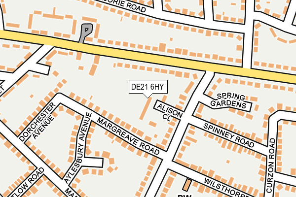 DE21 6HY map - OS OpenMap – Local (Ordnance Survey)