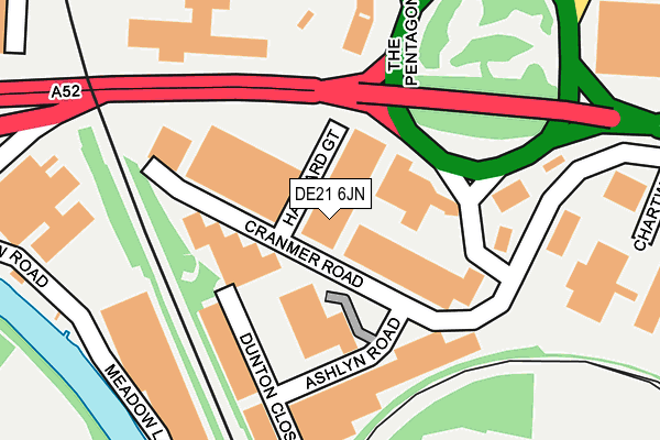 DE21 6JN map - OS OpenMap – Local (Ordnance Survey)