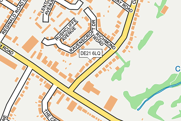 DE21 6LQ map - OS OpenMap – Local (Ordnance Survey)