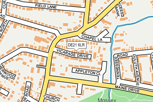 DE21 6LR map - OS OpenMap – Local (Ordnance Survey)