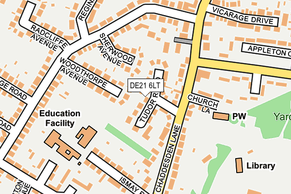 DE21 6LT map - OS OpenMap – Local (Ordnance Survey)