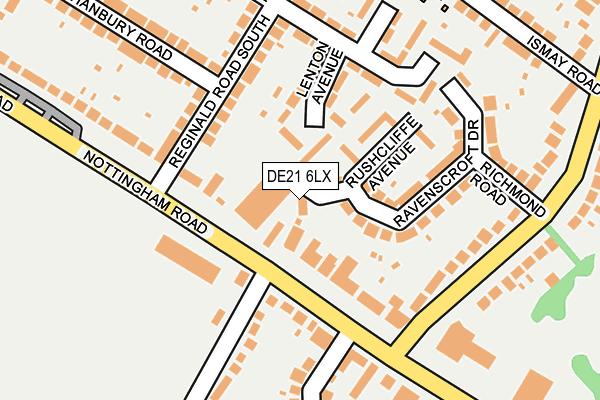 DE21 6LX map - OS OpenMap – Local (Ordnance Survey)