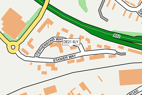 DE21 6LY map - OS OpenMap – Local (Ordnance Survey)