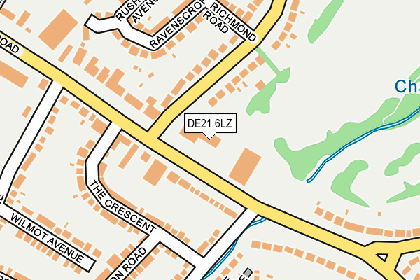 DE21 6LZ map - OS OpenMap – Local (Ordnance Survey)