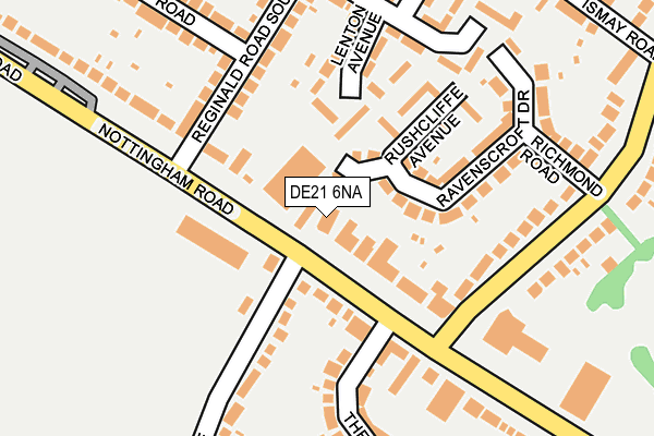 DE21 6NA map - OS OpenMap – Local (Ordnance Survey)