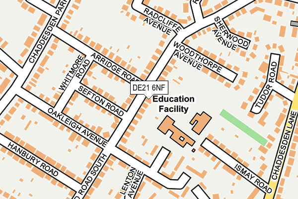 DE21 6NF map - OS OpenMap – Local (Ordnance Survey)