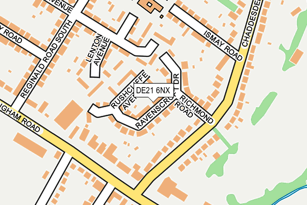 DE21 6NX map - OS OpenMap – Local (Ordnance Survey)