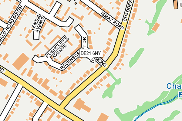 DE21 6NY map - OS OpenMap – Local (Ordnance Survey)